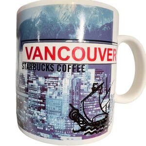 Starbucks Vancouver Coffee City Mug 1999 Stanley Park Granville Island Gastown